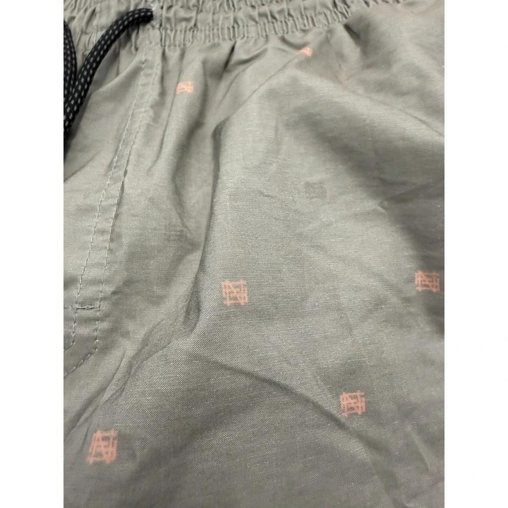 Flag Nor Fail Men's XXL Swim Trunks Gray Drawstring Liner All Over Print‎